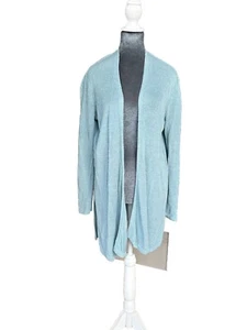 J. Jill Strickjacke Damen Größe M Blau Leinenmischung Cardigan Pullover Coastal - Bild 1 von 14