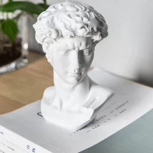 15cm David Bust Mini Resin Imitation Plaster Statue Art Greek Mythology Durable - Picture 1 of 8