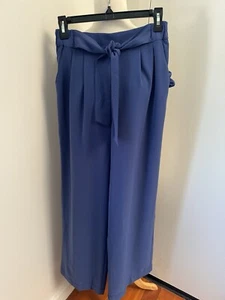 Lululemon Noir Pant Woven Gatsby Blue Womens Pockets Tie Front Women's 6 RARE - Picture 1 of 5