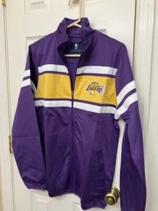Los Angeles Lakers G-III Sports by Carl Banks Power Pitcher Zip Track Jacket - Picture 1 of 4