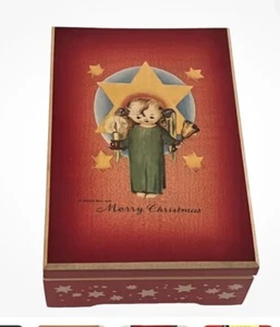 Vintage Wooden Music Box’76 Schmid Bros by ANRI Deck The Halls Italy Christmas - Picture 1 of 6