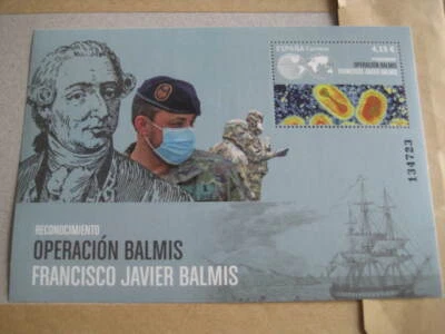 2021 Spain MNH Miniature Sheet on Operation Balmis to fight the pandemic - Image 1 of 3