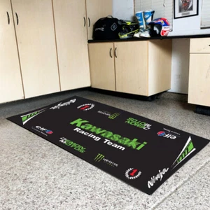 For Kawasaki Motorcycle Bike Garage Floor Carpet Pit Mat Workshop 87'' x 31'' - Picture 1 of 5