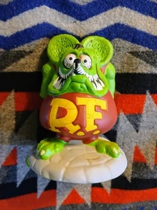 Vtg 5" Rat Fink Squeezie 2001 Ed Big Daddy Roth Hot Rod Foam Figure Cartoon - Picture 1 of 4