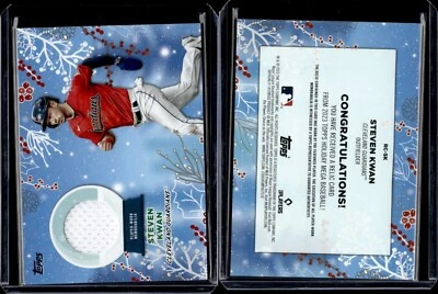 2023 Topps Holiday Jersey Relic #RC-SK Steven Kwan - Image 1 of 2