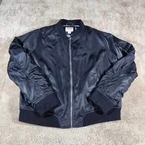 Mossimo Supply Co Lightweight Bomber Jacket Black Women's 2XL - Picture 1 of 8