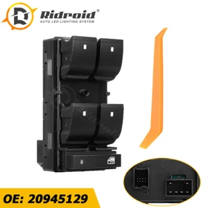 20945129 Driver Side Power Window Switch For 2007-2013 Chevrolet Silverado 1500 - Picture 1 of 11