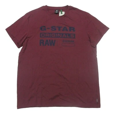 Camiseta manga corta cuello redondo G-Star RAW para hombre rojo puerto gráfico 8 logo Foto 1 de 3