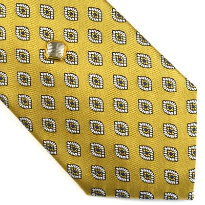 Jos A Bank Executive Collection Gold Geometric Foulard Pattern Tie Tack 58"x3.5" - Image 1 of 4