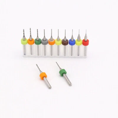 10 Stück Micro PCB VHM Bohrer Set Hartmetallbohrer 0,5-2,5mm Schaftfräser Fräser - Bild 1 von 4