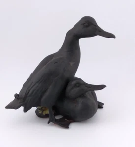 Kaiser Germany Porcelain Black Pintail Ducks Figurine Vintage - Picture 1 of 13