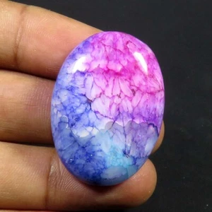 Natural Solar Quartz Gemstone 33x24mm Handmade Smooth Oval Multi Cabochon SR-397 - Picture 1 of 5