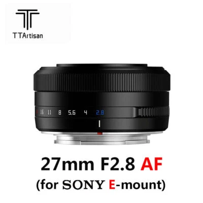 Lente de enfoque automático TTArtisan 27 mm F2,8 APS-C para cámara Sony con montura E A5000 A6500  Foto 1 de 4