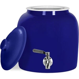Porcelain Crock Food Grade Ceramic Water Iced Beverage Dispenser with... - Picture 1 of 3