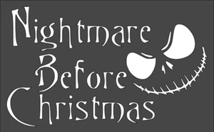 1- 4x6 inch Stencil (V-26) Nightmare Before Christmas (6mil)***** - Picture 1 of 2
