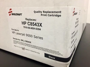 Skilcraft C8543X --  HP Laserjet 9000 BLACK replacement cartridge's - Picture 1 of 6