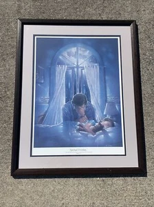 Framed Print SPIRITUAL WARFARE R. Dicianni Father Son 25"H Wall Art Bible ❤️sj8j - Picture 1 of 11