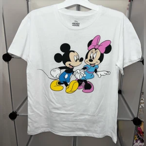 NWT Disney Mickey and Minnie Mouse Girls' T Shirt White Size XL - Picture 1 of 6