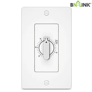 Interruptor temporizador mecánico de cuenta regresiva BN-LINK para luces, interruptor temporizador de ventilador de baño - Imagen 1 de 8