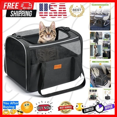 Porta Gatos Suave - Porta Mascotas Portátil para Gatos Pequeños o Medianos, Perros y Pu... Foto 1 de 4