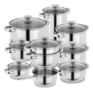 KOPF Janina Kochtopfset 19-teilig Kochtöpfe Edelstahl, Induktion Kochtopf Set - Bild 1 von 16