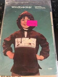 1980's VTG Little Miss Muffet Windbreaker Sewing Pattern 43-1283 Size 2-5 sealed - Picture 1 of 2