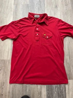 Vintage 80s Jack Nicklaus Golden Bear Red Polo Shirt Size Large - Image 1 of 3