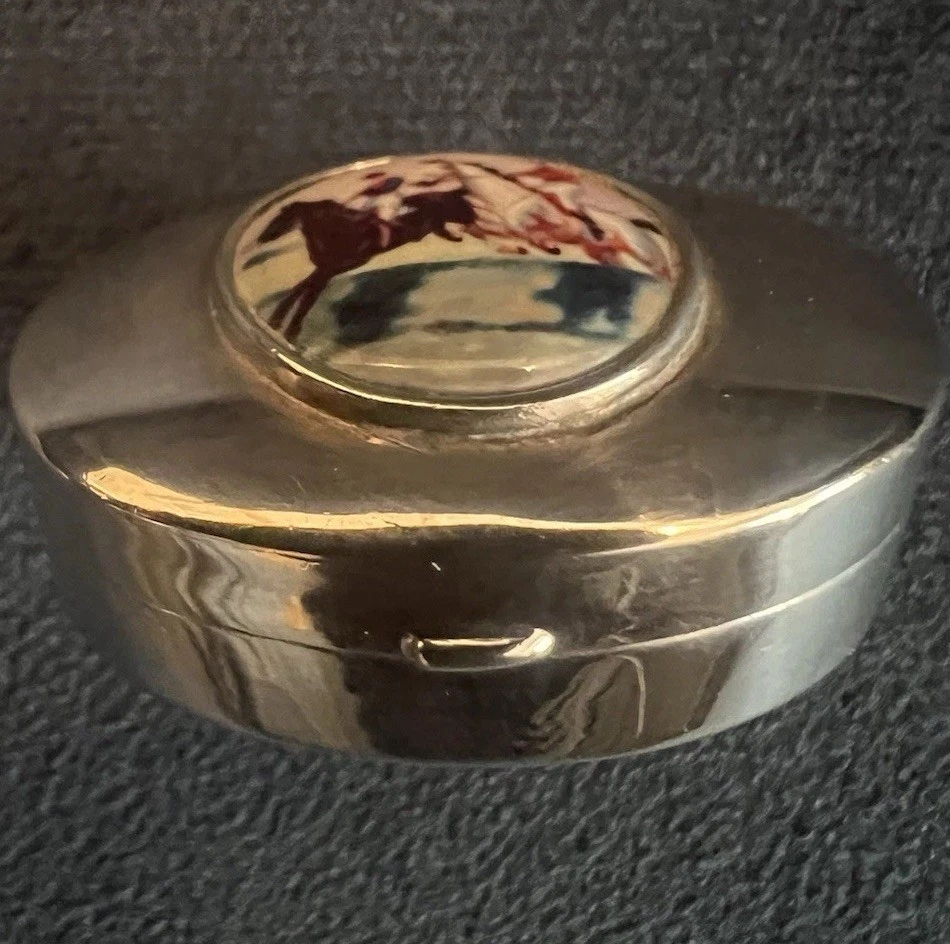 Enamel Pill Box In Antique Us Sterling Silver Boxes for sale | eBay