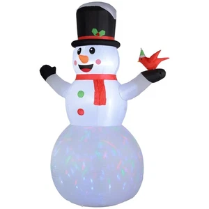 12FT Lighted Inflatable Giant Snowman Christmas Decoration Outdoor Yard LED - Picture 1 of 11