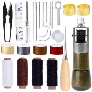 Leather Sewing Kit, Professional Leathercraft Stitch awl Tool, with Straight ... - Picture 1 of 6