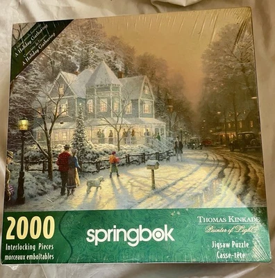 Thomas Kinkade Painter of Light A Holiday Gathering 2000 Piece Jigsaw Puzzle NEW - Image 1 of 2