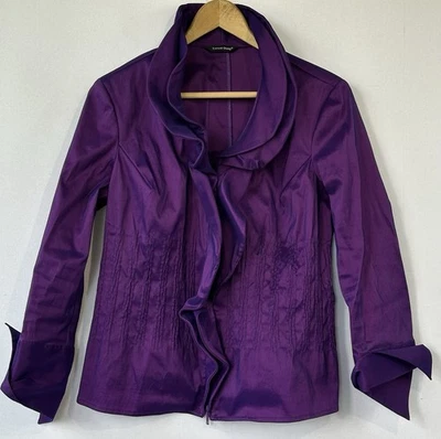 Blusa Top Samuel Dong Tafetán Púrpura Bruja Noche Vacaciones Para Mujer Mediana Foto 1 de 4