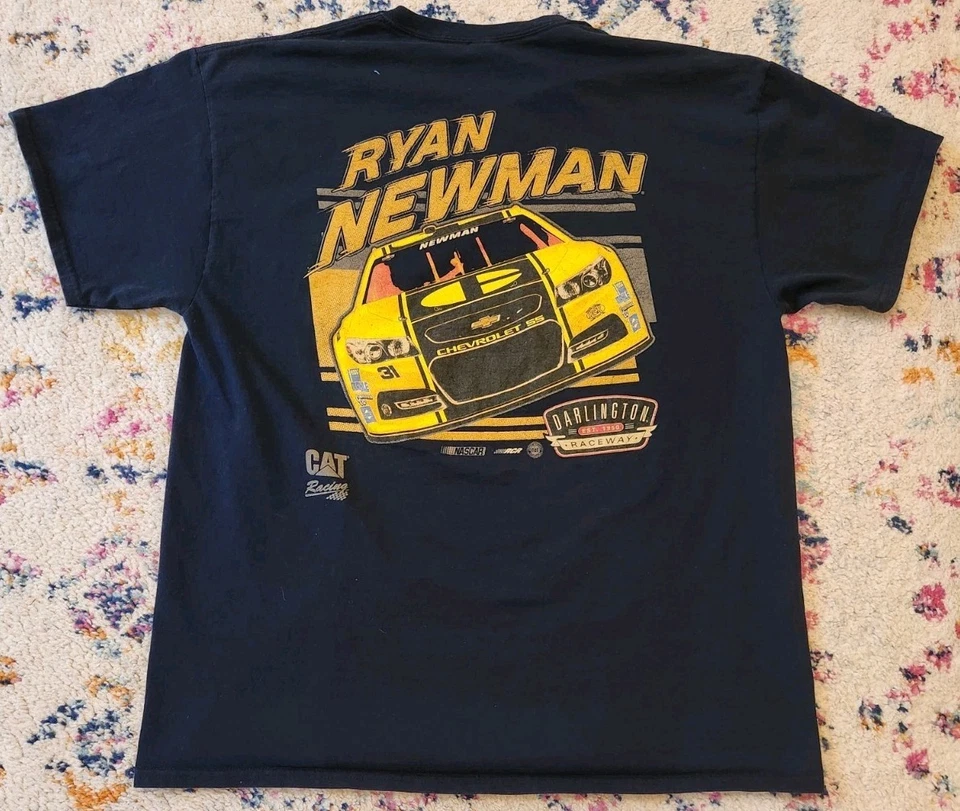 Ryan Newman Gildan #31 Cat Racing Darlington Black Men's Shirt RCR XL Chevrolet  - Image 1 of 4