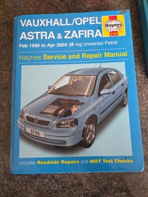 Vauxhall/Opel Astra & Zafira Haynes Workshop Manual Feb 1998 To Apr 2004 - Image 1 of 3