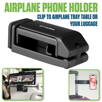 Cellet Airplane Phone Holder Mount Clip for Tray Table or Luggage – Foldable - Image 1 of 4