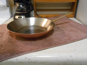 PAUL REVERE LIMITED EDITION 10 1/2" Skillet Copper/Stainless w/Brass Handle - Picture 1 of 4