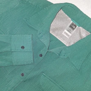Camicia donna The North Face verde testurizzata manica lunga con bottoni taglia M - Foto 1 di 9