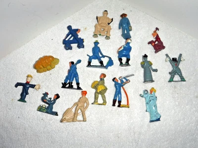 Lote de bonecos de brinquedo vintage Barclay Manoil Happy Farm - Imagem 1 de 2