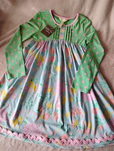 Size 8, Matilda Jane Flower - Poke Dots Long sleeve Girls Dress - Picture 1 of 10