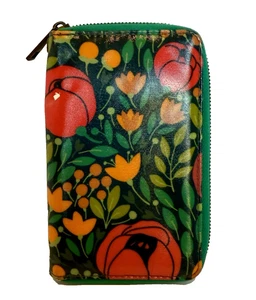 Wander Wallet MOD Floral 7.5"x4.75" Water Resistant Checkbook Travel Zip Around - Picture 1 of 8