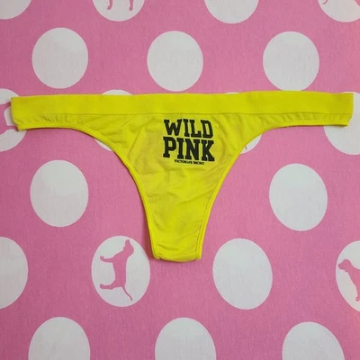 Tanga Panty Raro De Colección vs Rosa Yoga Sin Costuras Elastizado Nylon Talla Lg Amarillo Foto 1 de 4