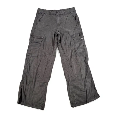 American Eagle Pants Womens Size 6 S Black Cargo Stretch Mid Rise Baggy Wide Leg - Image 1 of 4