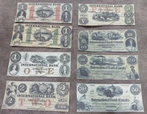 Reprint on paper with W/M Canada INTERNATIONAL Bank 1858-1859 y. Dollar FREE SHI - Picture 1 of 9