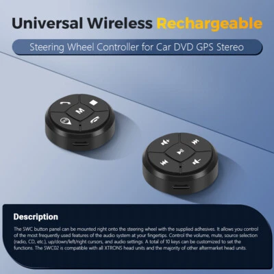 Universal Auto Wireless Lenkrad Taste Fernbedienung für Autoradio Android DVD - Bild 1 von 4