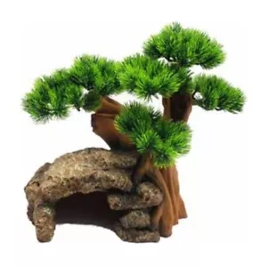 Aqua One Bonsai Tree with Rock Cave Provides A Place To Hide, Explore & Breed - Picture 1 of 7