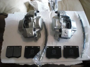 TRIUMPH TR3-B , TR4 (NOT TR4-A) CALIPERS , PADS AND FRONT BRAKE HOSES - Picture 1 of 3