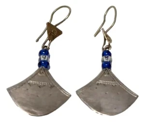 Pendientes tuareg bereberes étnicos africanos hechos a mano joyas tribales artesanales - Imagen 1 de 3