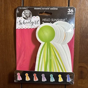 Schoolgirl Style Hello Sunshine - 36 Tassels Colorful Cut-Outs Assorted - NEW - Picture 1 of 8