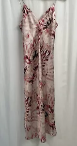 NWT CAMI NYC Raven Blush Pink Tie Dye Silk, Midi Slip Dress US Size XS - Picture 1 of 5