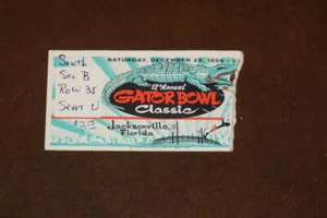 BIGLIETTO CALCIO VINTAGE 1956 GATOR BOWL STUB GEORGIA TECH VS PITT - Foto 1 di 2